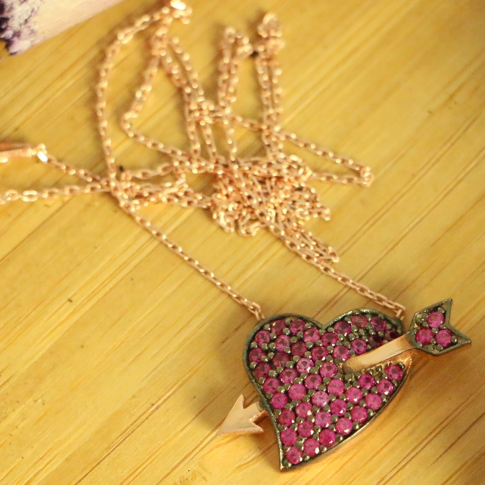 925 Sterling Silver ♥️ & cubic zirconia necklace - Picture 3 of 4